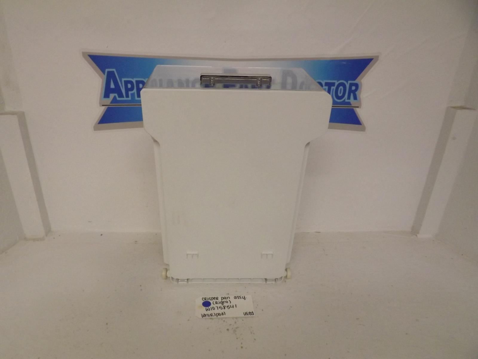 Whirlpool Refrigerator W10758541 Crisper Pan Assembly (Right) Used Whirlpool Refrigerator W10758541 Crisper Pan Assembly (Right) Used